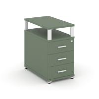 Concept Тумба приставная 3 ящ. с надставкой CN.TGP-001 W Кобо/Металл Белый 420*720*750