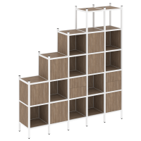 Loft Прямой стеллаж VR.L-25 Дуб Аризона/Металл Белый 2110*446*2280