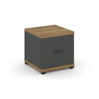 Concept Тумба приставная 1 распаш. фасад CN.TUP-004 A Сандал Янтарный/Антрацит/Металл Антрацит 420*420*416