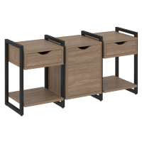 Loft Тумба на регулируемых опорах VR.L-TN-6.O Дуб Аризона/Металл Черный 1440*460*719