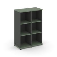 Concept Стеллаж 2 узкие секции, 3 ниши CN.STU-320 Кобо/Антрацит/Металл Антрацит 836*420*1186