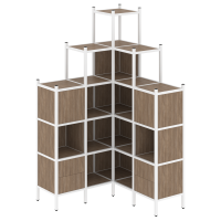 Loft Угловой внутренний стеллаж VR.L-45 Дуб Аризона/Металл Белый 1278*1278*2280