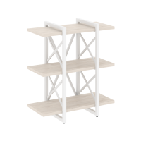 Loft Стеллаж на рег. опорах-3 полки VR.L-MST.O-3.4V Денвер Светлый/Металл Белый 800*400*910