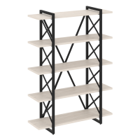Loft Стеллаж на рег. опорах-5 полок VR.L-MST.O-5.8V Денвер Светлый/Металл Черный 1200*400*1650