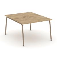 Estetica Рабочая станция 2 места ES.D.RS-2.2-LK Тиквуд Светлый/Металл Латте 1180*1500*750