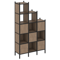 Loft Прямой стеллаж VR.L-22 Дуб Аризона/Металл Черный 1278*446*2280