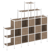 Loft Прямой стеллаж VR.L-24 Дуб Аризона/Металл Белый 2526*446*2280