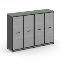 Concept Шкаф 4 узкие секции, 3 ниши CN.STU-346 RMB A Кобо/Антрацит/Металл Антрацит/Сатин 1668*420*1186