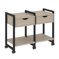 Loft Тумба на колесных опорах VR.L-TN-1.K Дуб Аттик/Металл Черный 970*460*767