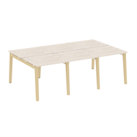 Onix Wood Рабочая станция OW.D.RS-6.0.7 Денвер Светлый/Дуб Светлый/Металл Белый 2340*1475*750