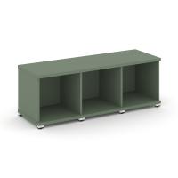 Concept Стеллаж 3 узкие секции, 1 ниша CN.STU-130 Кобо/Металл Белый 1252*420*450