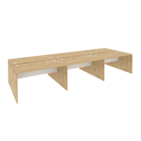 Onix Рабочая станция O.D.RS-6.3.7 Тиквуд Светлый/Белый Бриллиант 4140*1475*750