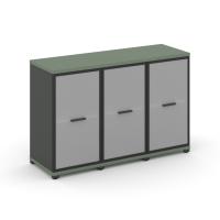 Concept Шкаф 3 узкие секции, 2 ниши CN.STU-233 RMB A Кобо/Антрацит/Металл Антрацит/Сатин 1252*420*818