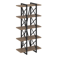 Loft Стеллаж на рег. опорах-5 полок VR.L-MST.O-5.4V Дуб Аризона/Металл Черный 800*400*1650