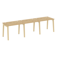 Onix Wood Рабочая станция OW.RS-3.1.7 Тиквуд Светлый/Дуб Светлый/Металл Белый 2940*720*750