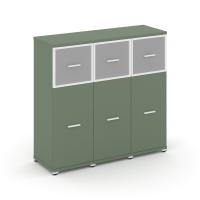 Concept Шкаф 3 узкие секции, 3 ниши CN.STU-334 RMW W Кобо/Металл Белый/Сатин 1252*420*1186