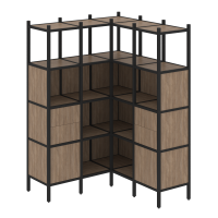 Loft Угловой внутренний стеллаж VR.L-33 Дуб Аризона/Металл Черный 1278*1278*1869