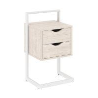 Loft Тумба приставная VR.L-PY2 Денвер Светлый/Металл Белый 450*409*792