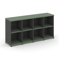 Concept Стеллаж 4 узкие секции, 2 ниши CN.STU-240 Кобо/Антрацит/Металл Антрацит 1668*420*818