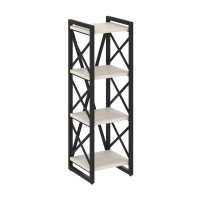 Loft Стеллаж на рег. опорах-4 полки VR.L-MST.O-4.4 Денвер Светлый/Металл Черный 400*400*1280