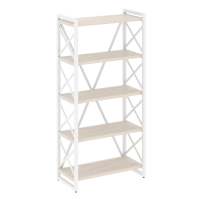 Loft Стеллаж на рег. опорах-5 полок VR.L-MST.O-5.8 Денвер Светлый/Металл Белый 800*400*1650