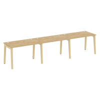 Onix Wood Рабочая станция OW.RS-3.2.7 Тиквуд Светлый/Дуб Светлый/Металл Белый 3540*720*750