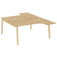 Onix Wood Рабочая станция OW.D.SA-4 Тиквуд Светлый/Дуб Светлый/Металл Белый 1580*2395*750 (1635/460)