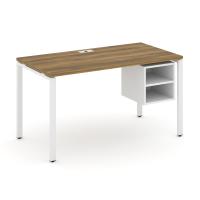 Concept Стол надставка на опорную тумбу CN.OSN-002 Дуб Мали/Металл Белый 1180*720*750