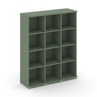 Concept Стеллаж 3 узкие секции, 4 ниши CN.STU-430 Кобо/Металл Белый 1252*420*1554