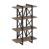 Loft Стеллаж на рег. опорах-4 полки VR.L-MST.O-4.4V Дуб Аризона/Металл Черный 800*400*1280