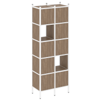 Loft Прямой стеллаж VR.L-05 Дуб Аризона/Металл Белый 862*446*1869