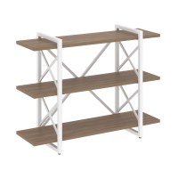 Loft Стеллаж на рег. опорах-3 полки VR.L-MST.O-3.8V Дуб Аризона/Металл Белый 1200*400*910