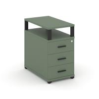 Concept Тумба приставная 3 ящ. с надставкой CN.TGP-001 B Кобо/Металл Черный 420*720*750