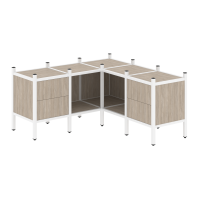 Loft Угловой внутренний стеллаж VR.L-27 Дуб Аттик/Металл Белый 1278*1278*636