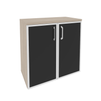 Onix Шкаф низкий широкий O.ST-3.2 R black Дуб Аттик/Cтекло Black 800*420*823