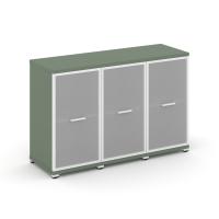 Concept Шкаф 3 узкие секции, 2 ниши CN.STU-233 RMW W Кобо/Металл Белый/Сатин 1252*420*818