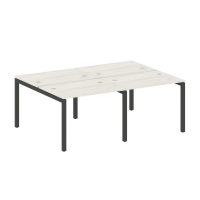 Metal System Quattro Рабочая станция на 4 места на П-образном м/к 50БП.СМ-4.1 Дуб Наварра/Металл Антрацит 2000*1475*750