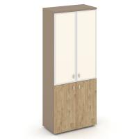 Estetica Шкаф высокий широкий ES.ST-1.2R I Латте/Тиквуд Светлый/Лакобель ivory 800*420*1977
