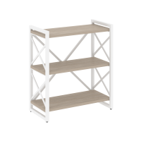 Loft Стеллаж на рег. опорах-3 полки VR.L-MST.O-3.8 Дуб Аттик/Металл Белый 800*400*910