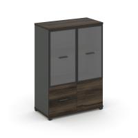 Concept Тумба с 1 ящ. CN.PT-003 B Сандал Янтарный/Антрацит 347*573*169