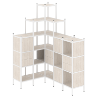 Loft Угловой внутренний стеллаж VR.L-43 Денвер Светлый/Металл Белый 1278*1694*2280