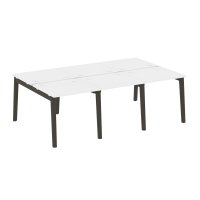 Onix Wood Рабочая станция OW.D.RS-6.0.7 Белый Бриллиант/Дуб Темный/Металл Антрацит 2340*1475*750
