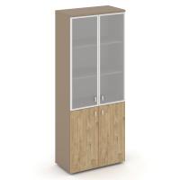 Estetica Шкаф высокий широкий ES.ST-1.2R Латте/Тиквуд Светлый/Сатин матовый 800*420*1977