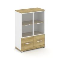 Concept Тумба с 1 ящ. CN.PT-003 W Сандал Янтарный/Антрацит 347*573*169