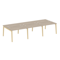 Onix Wood Рабочая станция OW.D.RS-6.2.7 Дуб Аттик/Дуб Светлый/Металл Белый 3540*1475*750