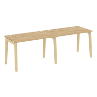 Onix Wood Рабочая станция OW.RS-2.2.7 Тиквуд Светлый/Дуб Светлый/Металл Белый 2360*720*750