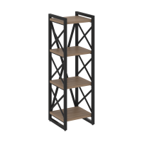 Loft Стеллаж на рег. опорах-4 полки VR.L-MST.O-4.4 Дуб Аризона/Металл Черный 400*400*1280