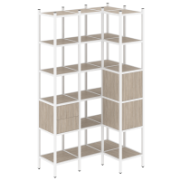 Loft Угловой внутренний стеллаж VR.L-35 Дуб Аттик/Металл Белый 1278*862*2280