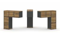 Concept Надставка низкая CN.DNN-007 Сандал Янтарный/Антрацит/Металл Антрацит 1099*365*1130
