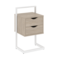 Loft Тумба приставная VR.L-PY2 Дуб Аттик/Металл Белый 450*409*792